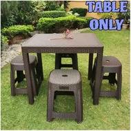 RATTAN DINING OFFICE TABLE RECTANGULAR RATTAN DESIGN TABLE / PICNIC TABLE 24x32 INCHES (TABLE ONLY)