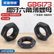 Grade Nut Fine Thread 8GB6173 Hexagonal Thin Nut Fine Thread Thin Nut Nut Black Nut High Strength SG