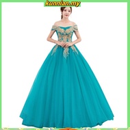 Navy Blue Bridesmaid Ball Gown Red Golden Yellow Emcee MAXI Dress Gaun Malam Pengantin Panjang Pakai