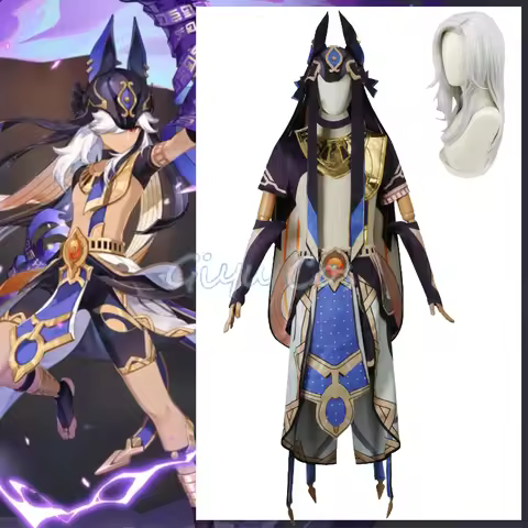 Genshin Impact Cyno Cosplay Costume Carnival Uniform Wig Anime Halloween Costumes Women Game