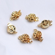 Flower Bar Buckle Link diy 14k Copper Clad Gold Color Preservation 10mm