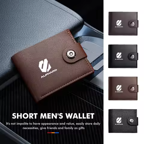 Car Logo Portable Men's Multifunctional Buckle Coin Wallets Accessories For Toyota Alphard Vellfire 