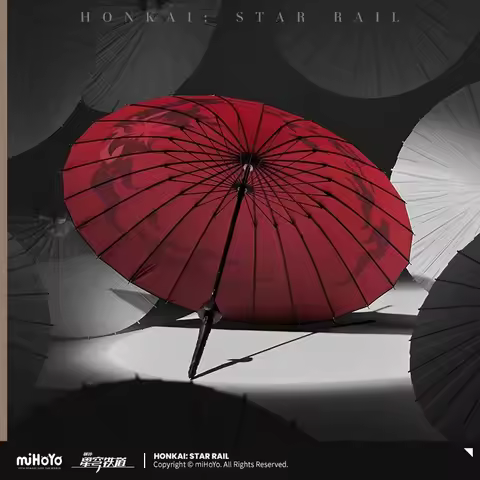 [Genuine] miHoYo Game Acheron Umbrella Honkai Star Rail Acheron Theme Long-handled Umbrella Anime Ac