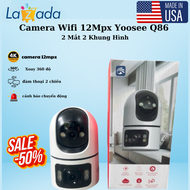 Camera Yoosee Trong Nhà Q86 2 Mắt Xem 2 Màn Hình - Hình Ảnh 4K 12.0mpx Siêu Nét - Đàm Thoại 2 Chiều