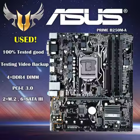 Asus PRIME B250M-A Original Desktop Intel B250 B250M DDR4 Motherboard LGA 1151 i7/i5/i3 USB3.0 SATA3