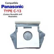 Panasonic Type C-13 Vacuum Dust Bag Compatible (Cotton Reusable and Washable)ForMC-CG331 MC-CG301 MC