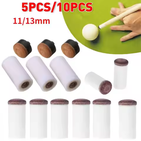 5/10PCS 11/13mm Billiard Replacement Set Pool Cue Tips Pool Billiard Cue Stick Ferrules Screw-On Tip