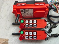 รีโมทเครน Telecrane F21-E1 2 รีโมท 380V เครนโรงงาน 1 สปีด 6 ปุ่ม หรือ สามแกน รถสไลด์ 24V