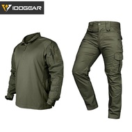 IDOGEAR Tactical Uniform UFS Shirt & BSR Tactical Pants BDU Combat Clothes With Elbow Pads Slight el