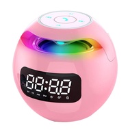 【Ready Stock】Spherical Digital Clock Bluetooth-compatible 5.0 Speaker LED Screen Electronic Clock TF Card FM Radio RGB Colorful Chrismas Gifts for Birthday Party