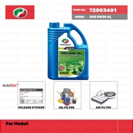 72003401 Perodua SAE 0W-20 fully synthetic engine oil (4 liter) for Alza, Bezza, Myvi