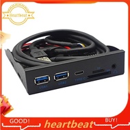 [Hot-Sale] USB Front Panel HUB 5Gbps 2 X USB3.0 + 1 X TYPE-C + TF/SD + HD AUDIO 3.5mm Earphone Jack 