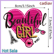 Christmas gift cadiav Love Iron On Transfer Patch For Clothing DIY Valentine Girl T-Shirt Hoodie Thermal Sticker For Clothes Heat Transfer Patches