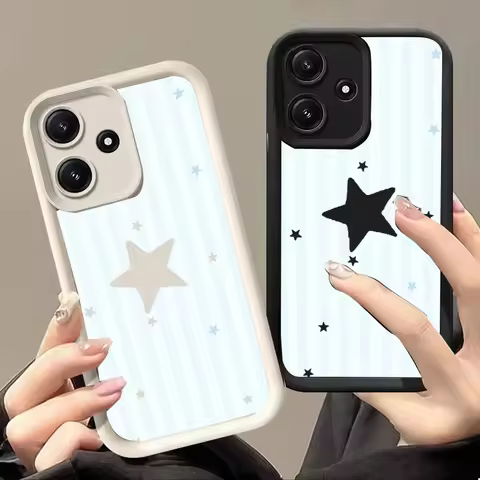 blue Vertical-striped star leather texture Phone Case Anti-drop FOR Motorola Moto G04 G14 E13 G34 G1