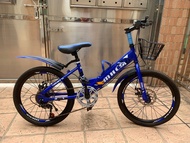 二手中童車 20寸藍色MHCS中童摺疊變速單車
