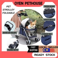 Pet Trolley Foldable Trolley Pets Stroller Puppy Stroller Cat Stroller Dog Stroller Trolley Cat Carrier