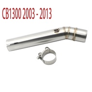 Slip-on 51MM Motorcycle Exhaust Middle Muffler Link Pipe tube Escape Connection System For Honda CB1300 CB 1300 2003 - 2