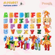 ABC Alphabet Robot Dinosaur Transformers Assemble Toy Colorful Wild Animal Early Education Kid Learn