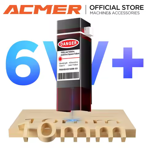 ACMER 6W Laser Head Upgrade Kit For S1 Laser Engraving Machines 10MM Cutting Plywood Acrylic Leather