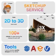 🟠 SERVICE 🟠 SKETCHUP SERVICE 2D TO 3D (HARGA STUDENTS & COMPANY)