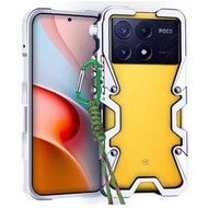 Nhôm kim loại cao cấp bội thu Ốp chống sốc cho Xiaomi mi POCO X6 Pro Neo X5 Pro M6 PRO F5 F6 Pro Ốp