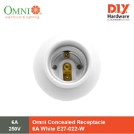 Omni Concealed Receptacle 6A White E27-022-W