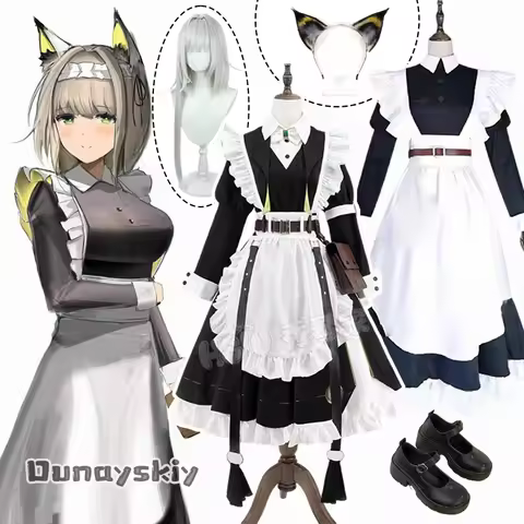 Maid Kal'tsit Cosplay Game Arknights Costume{Hemera}Women Maid Outfit Lolita Dress Long Apron Dress