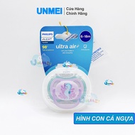 Philips Avent Núm Ty Ngậm Thông Khí Ti Giả Avent Ultra Air Cán Dẹp Dành Cho Bé 0-6 tháng/6-18 tháng