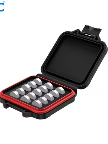 JJC CR1240 Battery Case Holder Storage for 15 Slots LIR1240 CR1240 Coin Batteries Small Storage Box 