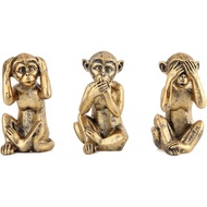 Leekung 3 Wise Monkeys Statue for Home Decor Accents,Hear no Evil See no Evil Speak no Evil Figurine