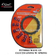 PITSBIKE WAVE125 CLUTCH LINING W/ SPRING