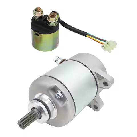 Starter Motor & Relay for Honda 350 Fourtrax Rancher TRX350FE TRX350FM TRX350TE TRX350TM 2000-2006 1