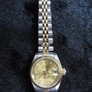 勞力士 rolex 69173 18k 金鋼 原裝 女錶（原廠十鑽面盤）
