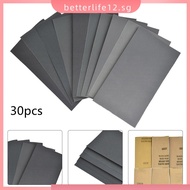 【BETL】❥30pcs Wet Dry Sandpaper 400 600 3000 800 1000 1200 1500 2500 Grit Sandpaper Wet ❥