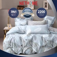 EXCLUSIVE CADAR HIGH QUALTY 5D (7IN1) 100% COTTON 2200 THREAD COUNT SET CADAR COMFORTER | READY STOC