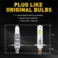 AUXITO 2Pcs Canbus  H1 LED Headlight Mini Size Design Wireless Fanless For Car LED Lamp CSP Chips 12