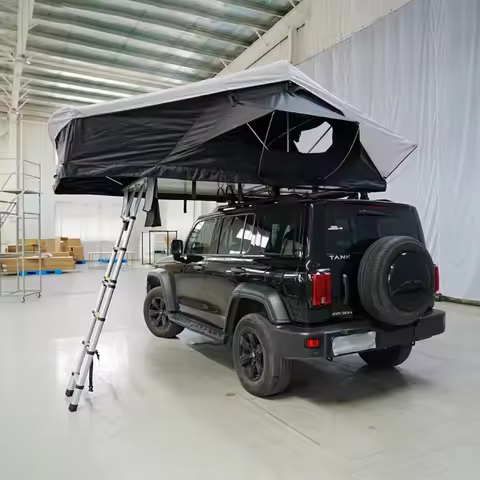 YTYIN Green Camping Softshell Dachzelt 4 People 4x4 Foldable Camp Tent For Car Camping