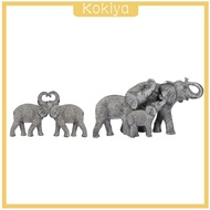 [Kokiya] Lovely Elephant Statues Table Decoration Elephant Figurines for Bedroom