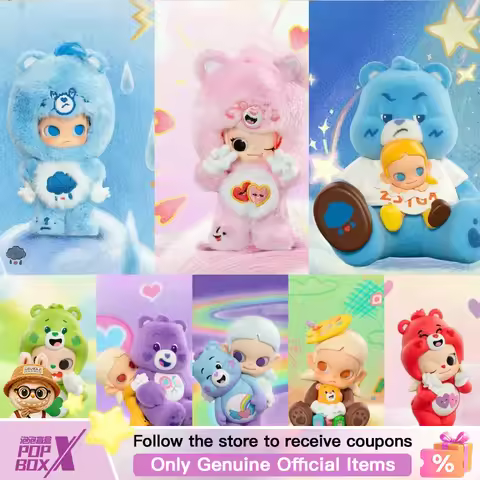 New Popmart Care Bears × Zsiga Series Blind Box Kawaii Popmart Anime Characters Mystery Box Kids Tre