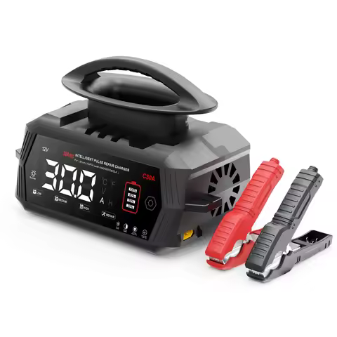 HTRC 30A/45A High Power Battery Charger 6V 12V 24V for Lithium LiFePO4 Lead-acid AGM Batteries Autom