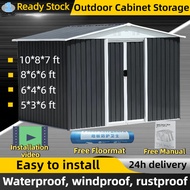 【Ready Stock】Outdoor garden Storage metal shed large backyard Storage Setor Laman Besar outdoor Gard