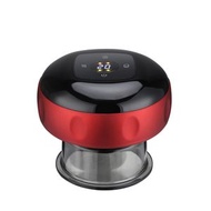 電動拔罐器按鍵式真空吸痧機 12檔充電卸壓款 （酒紅色）