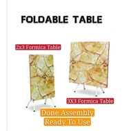 Foldable Formica Table 2'X3' &amp; 3'x3'/ Meja Lipat / Makmak Table/Meja Makan