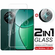 2In1 Tempered Glass Full Screen Protector Film with Camera Lens Protector For Realme 13 12 12+ 4G 5G