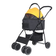 Lightweight Folding Pet Stroller Four-wheeled Pet Trolley Detachable Dog Stroller Cat Stroller👈