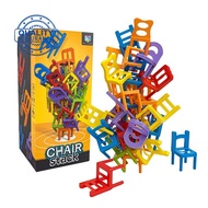 24/36/chairs Stacking Tower Balancing Game Stacking Chairs Block Educational Game D9p0