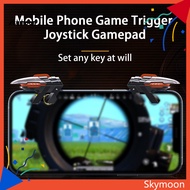 Skym* Mobile Game Controller Quick Response Low Latency High Sensitive Ultralight Wide Compatible Mobile Game Controller 6 Finger Trigger Joystick Phone Supplies