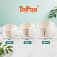 390ml White Paper Bowl / 520ml White Paper Bowl / 850ml White Paper Bowl (50pcs)