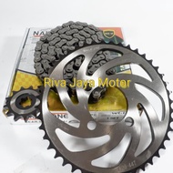 Gear Gir Paket Set + Rantai Kaze Nakasone Kawasaki Kaze Lama R Blitz Edge