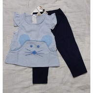 Cuddles 🔥| Baby Girl Top Pants Suit Set (12-18months) | New With Tag 🔥| Baby Girl Clothing | Baju Ra